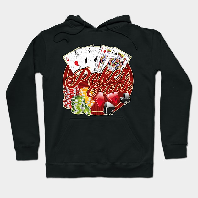 Poker Crook Full House Hoodie by RockabillyM